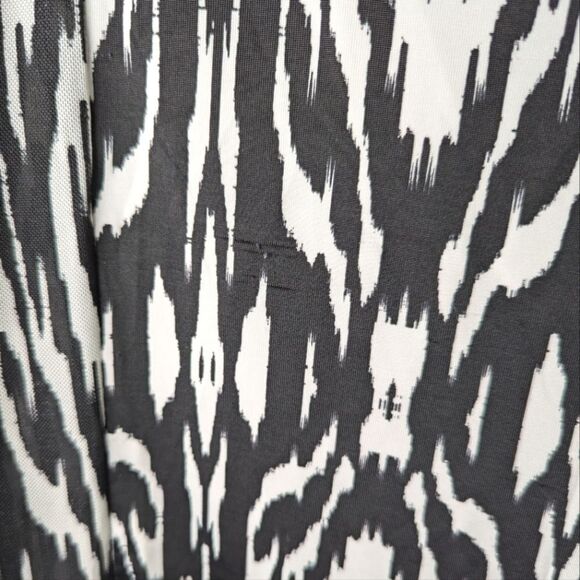 Cacique Swim Lane Bryant black & white tie dye Ikat sheer coverup tunic 2X 18/20 - Picture 6 of 6